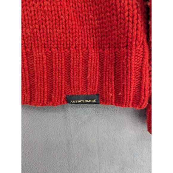 Abercrombie & Fitch Womens Red Long Sleeve Pullover Sweater S Wool Blend - Picture 2 of 8